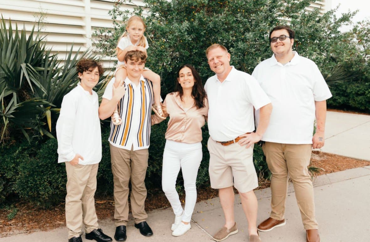 Mike Capasso and family on the Gulf Coast